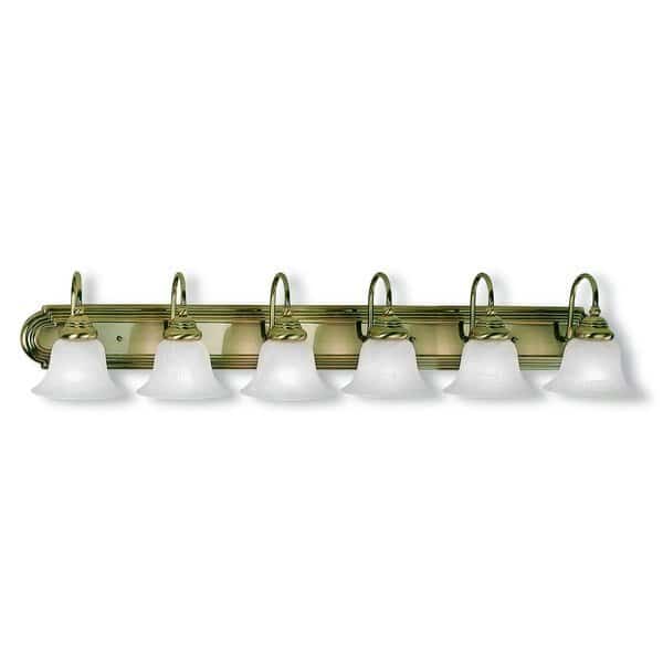 Belmont 6 Light Antique Brass Bath Vanit