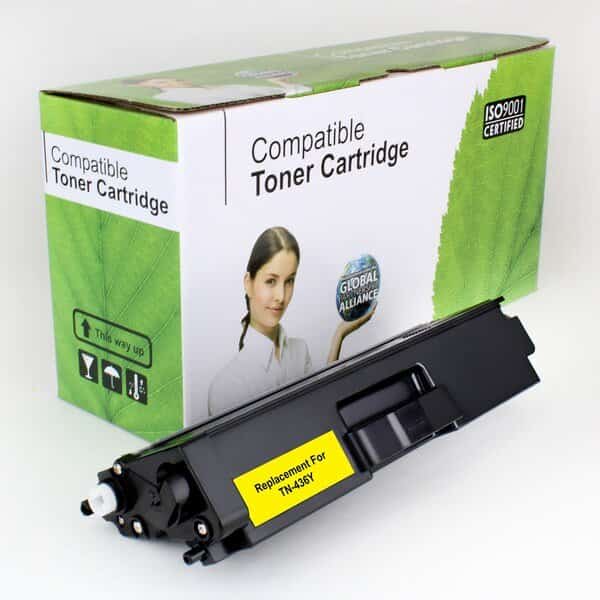 Remanufactured Compatible Toner For Brother TN436Y, Yellow, 6.5K VL, ROYAL TONER, Mfr# TN-436Y