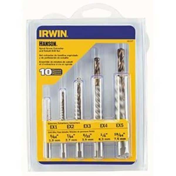 Spiral Extractor/Drill Bit Combo Pack, 10 Piece
