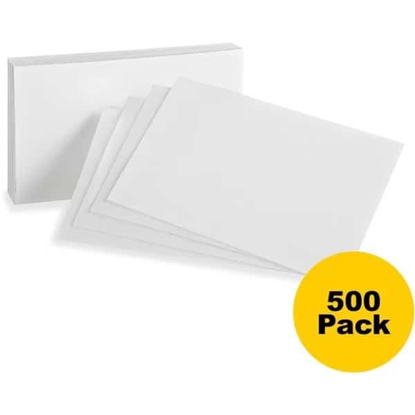 Index Card, Blank, 3X5, We, PK500