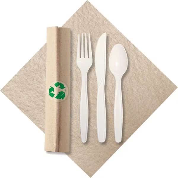 Rolled Linen Dinner Napkin/Cutlery, PK50