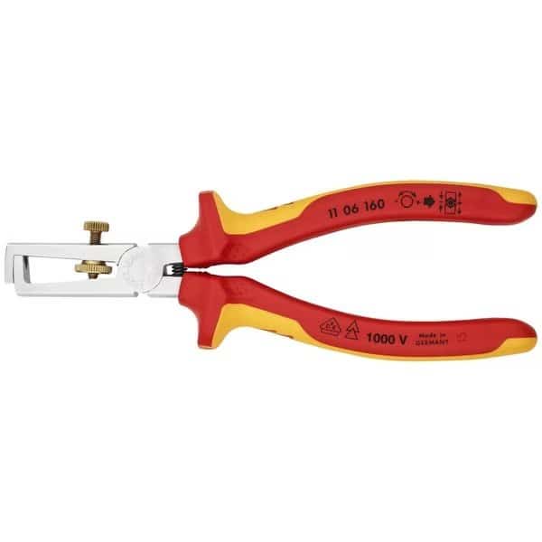 Wire Strippers, 6 1/4" End-Type, KNIPEX, Mfr# 11 06 160
