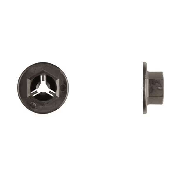 Blk Nyln Cowl Trim Retainer 14mm Hex Size 25mm Flange Dia PK25