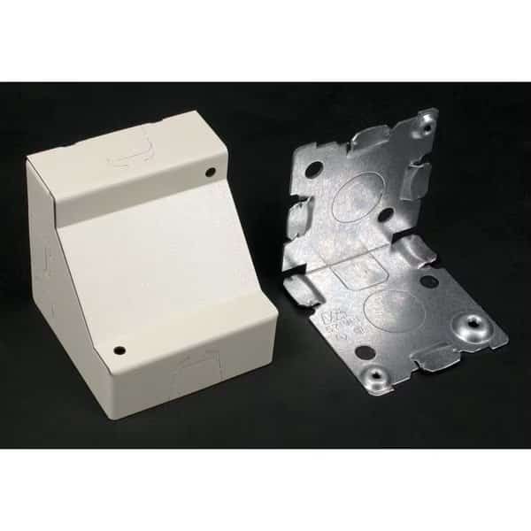 Corner Box Fitting, Ivory, Steel