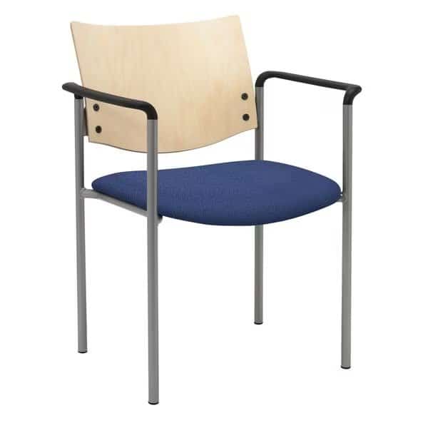 Evolve Side/Guest Chair, Wood Back, 23 in W 18-1/2" L 31-1/2” H