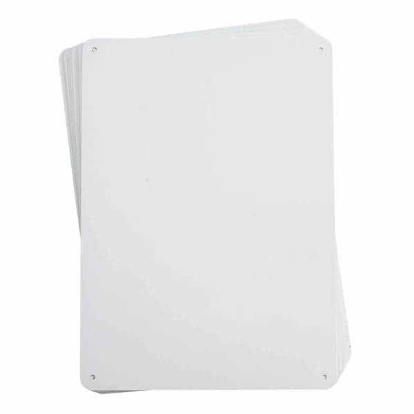 Blank Sign, 14-1/4" W, 10-1/4" H, No Text, Aluminum, White