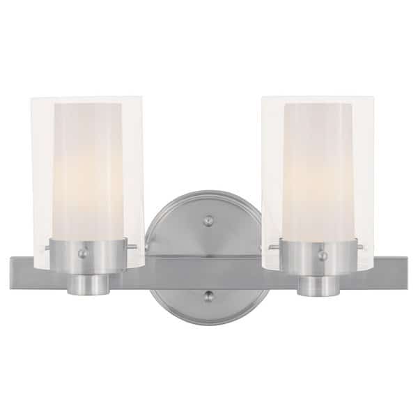 Manhattan 2 Light Brushed Nickel Bath Va , Mfr#: 1542-91