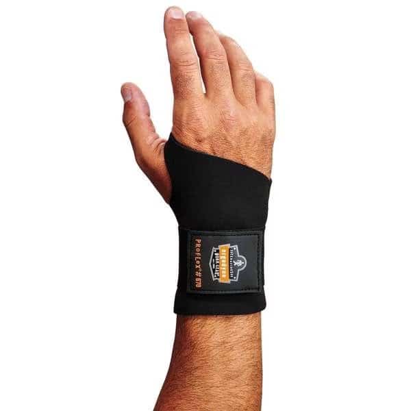 Black Ambidextrous Single Strap Wrist Su, Mfr#: 670, ERGODYNE