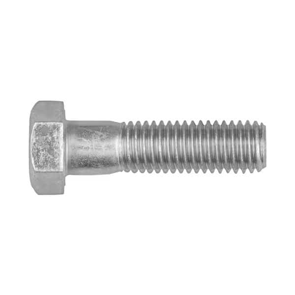 Grade 5, 5/8"-11 Hex Head Cap Screw, Zinc Plated Steel, 2-1/4 in L