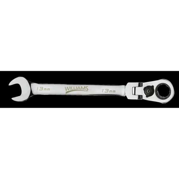 Williams Ratcheting Combo Wrench, Flex-Head, 11mm