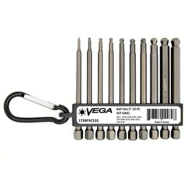 Ball-End Hex, 9/64 in Bit x 3 in