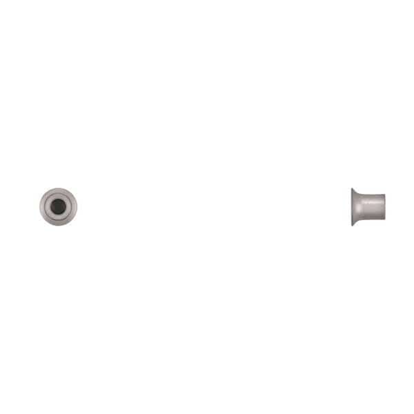 Tubular Rivet, 5.3 mm Dia., 7.5 mm L, Steel Body, 100 PK