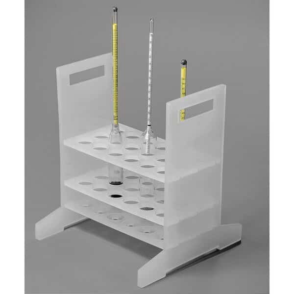 Bel-Art Hydrometer Rack: For Short Hydrometers, 18 Places, Polypropylene