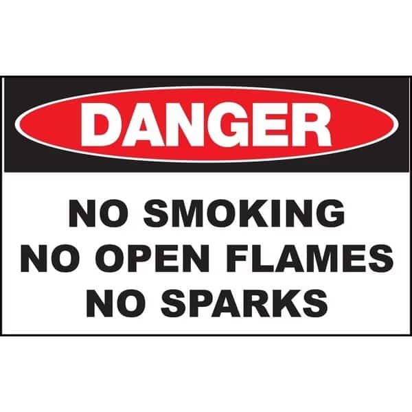 Sign, Danger No Smoking, 10x14", Aluminum, 2984A