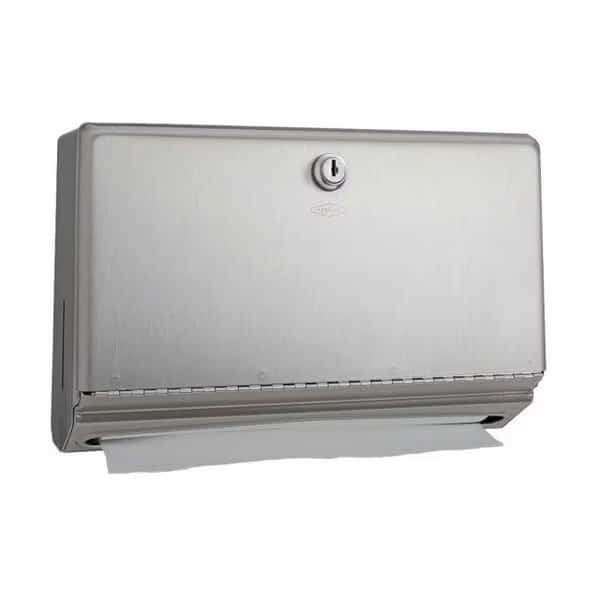 Mounted Dispenser W/Latch for Multi Fold Paper, SS