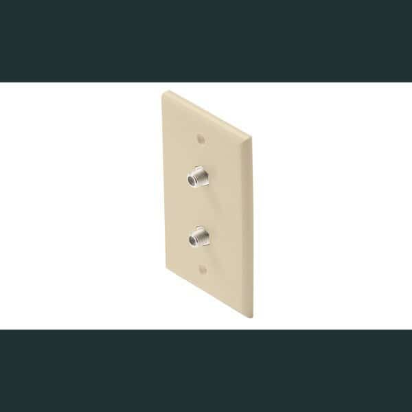 TV Wall Plate 2-F81 Ivory