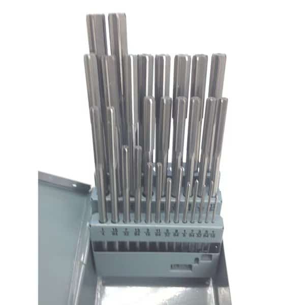 29 Piece 1/16-1/2" X 64ths High Speed Steel Chucking Reamer Set