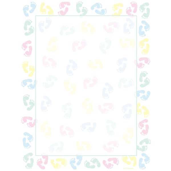 Stationery Letterhead, Baby Feet, PK80