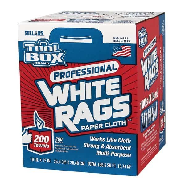 Toolbox Z400 White Rags- 200ct, PK6