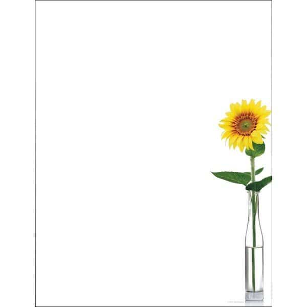Stationery Letterhead, Sunflower D, PK80