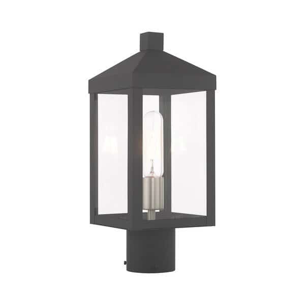 Nyack 1 Light Scandinavian Gray Outdoor Post Top Lantern