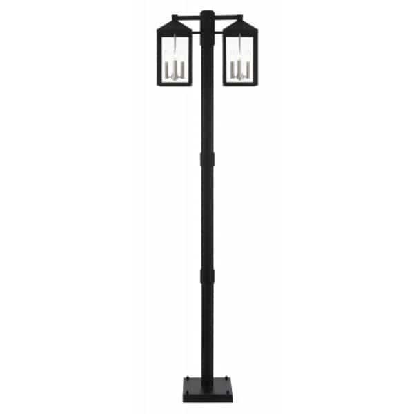 Black with Brushed Nickel Cluster Outdoo
