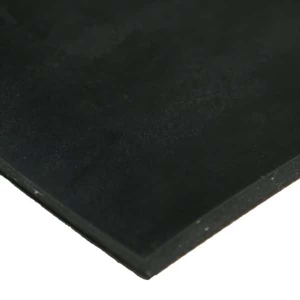 Cloth Inserted Rubber Sheet - 1/4" Thick - 3ft Width x 20ft Length - Black