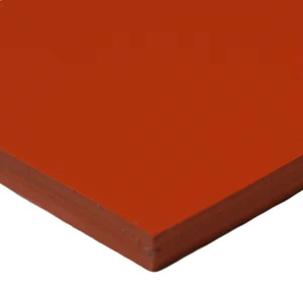 Silicone - Commercial Grade Red/Orange - 60A - Rubber Sheets - 1/16" T x 6" W x 12" L - 3 Pk