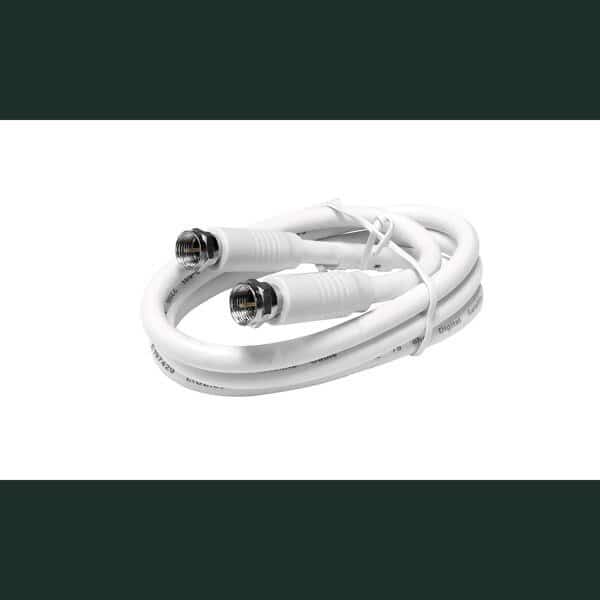 F-F RG6 Patch Cable White, 6ft, STEREN, Mfr# 215-406WH