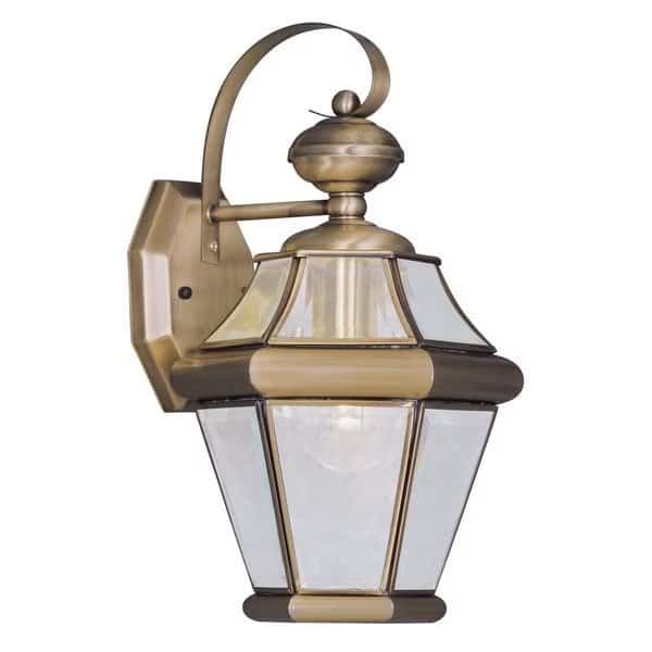 Georgetown 1 Light Antique Brass Outdoor, Mfr#: 2161-01, LIVEX LIGHTING