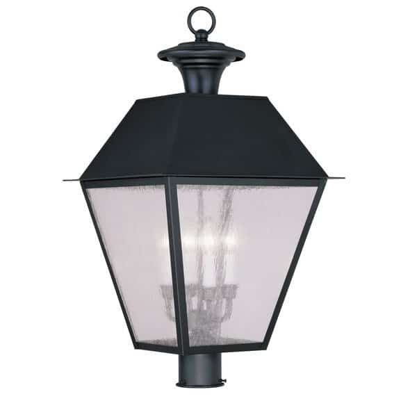 Mansfield 4 Light Black Outdoor Post Top Lantern