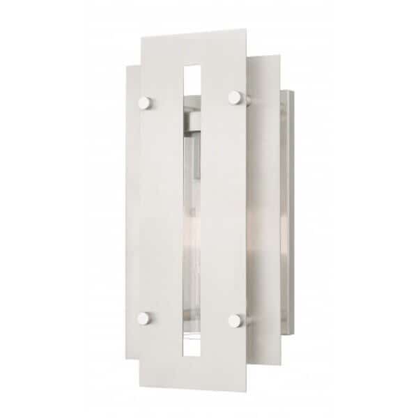 Brushed Nickel Accents Outdoor Wall Lant