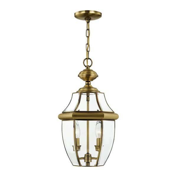 Monterey 2 Light Antique Brass Outdoor P, Livex Lighting, Mfr#: 2255-01