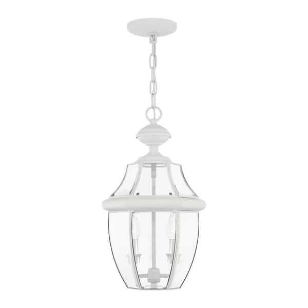 Monterey 2 Light White Outdoor Pendant L, Mfr#: 2255-03, LIVEX LIGHTING