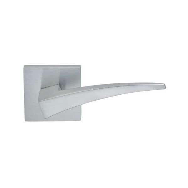 Left Hand 227 Lever with Square Rose Single Dummy Satin Chrome