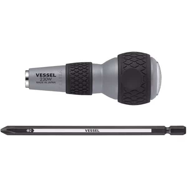 BALL GRIP 1/4" Hex. Bit Intrchngbl Tang-, Mfr#: 230W2, VESSEL