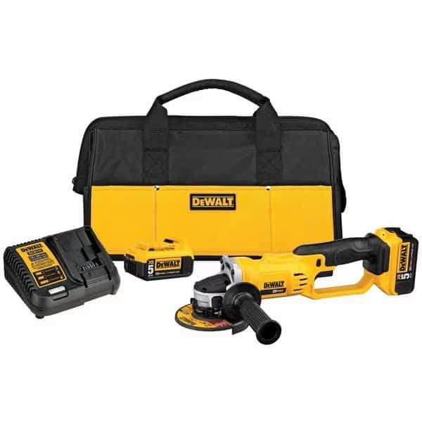 Angle Grinder Kit, 20V DC, 4-1/2 in. Wheel Diameter (Battery Included)