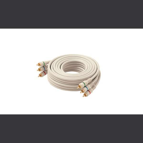 Component Video Cable Ivory, 3ft, 3-RCA