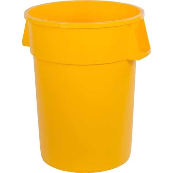 44 gal Round Trash Can, Yellow