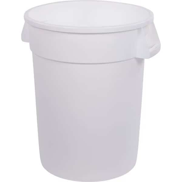 32 gal Round Trash Can, White