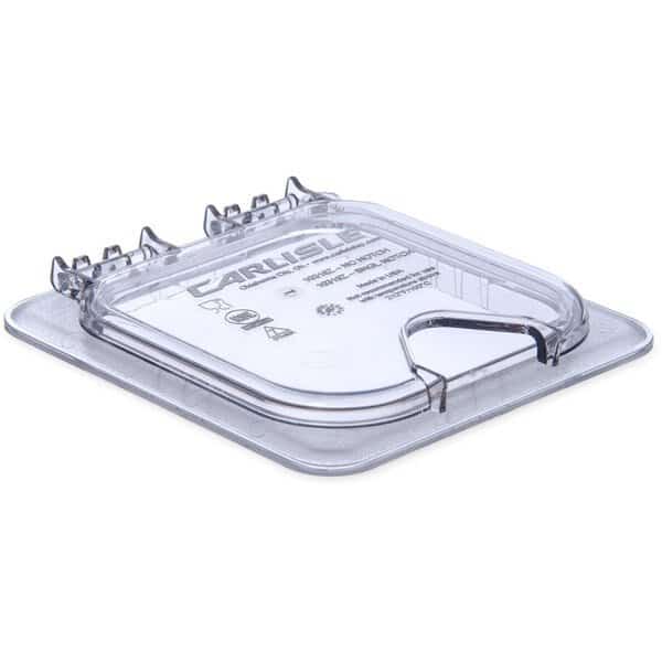 Hinged Univ Lid w/Hndl/Notch, 1/6 Sz, PK6
