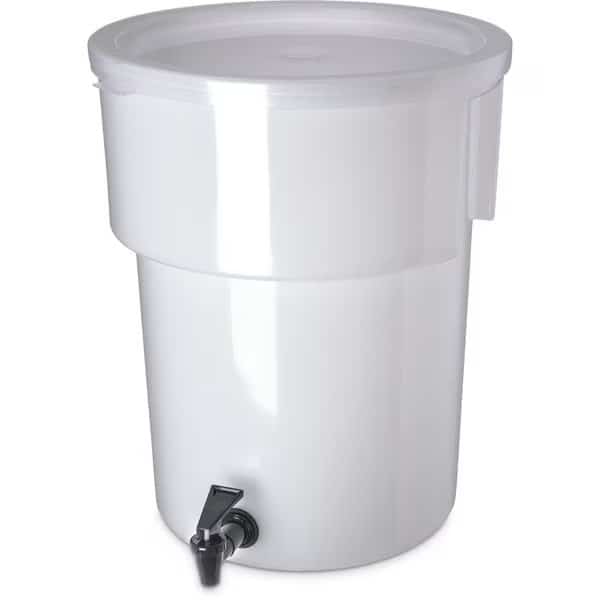 Round Dispenser, 5 gal., White