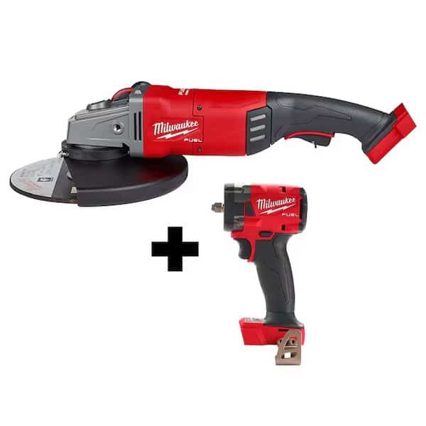 M18 FUEL 3/8" Compact Impact Wrench w/ Friction Ring + M18 FUEL 7" / 9" Large Angle Grinder