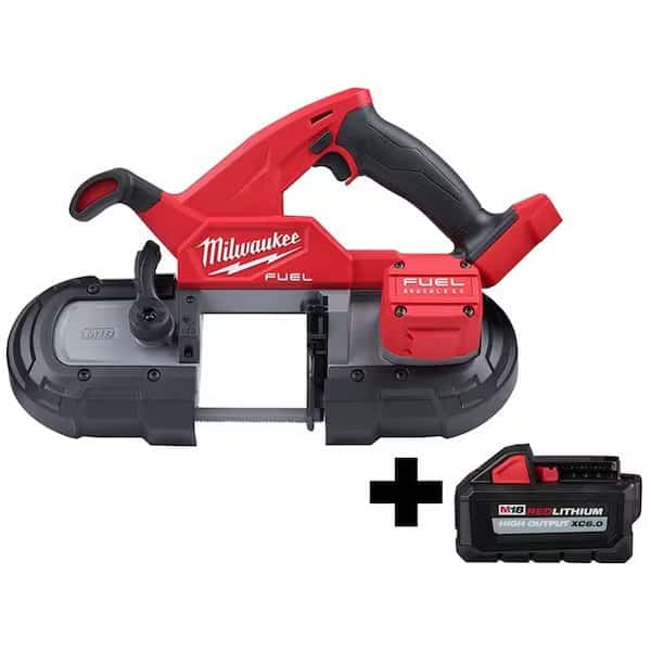 M18 FUEL Compact Band Saw + M18 HIGH OUTPUT XC6.0 Battery Pack