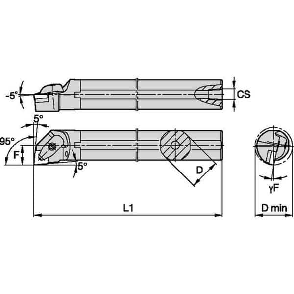 Thread Turning Toolholder, A-DCL-KC, HSS