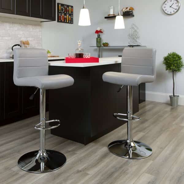 Gray Vinyl Barstool, PK2