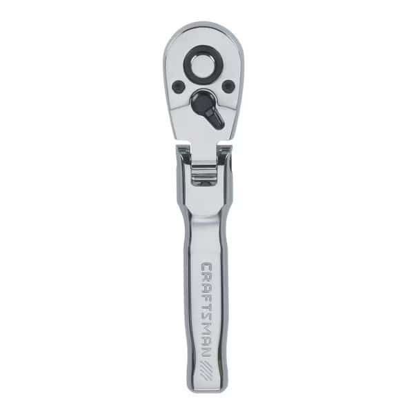 3/8-in Drive 72 Geared Teeth Ratchets, 3/8" Drive Stubby Flex Head, Full polish