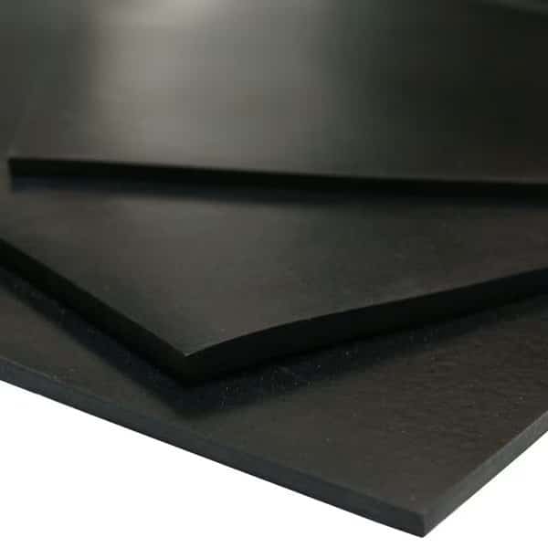 Neoprene Sheet - 50A - Smooth Finish - No Backing - 0.375" Thick x 6" Width x 36" Length - Black