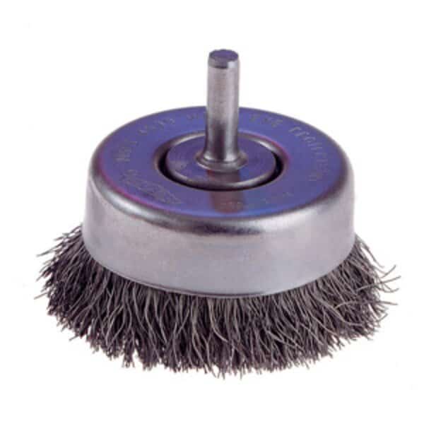 Crimped Wire Cup Brush, 1/4" Shank, 2.5", Osborn, Mfr#: 0003204600