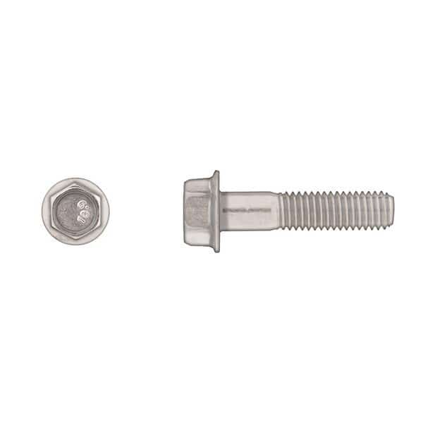 Class 10.9, M8-1.25 Flange Bolt, Bright Zinc Plated 35 mm L